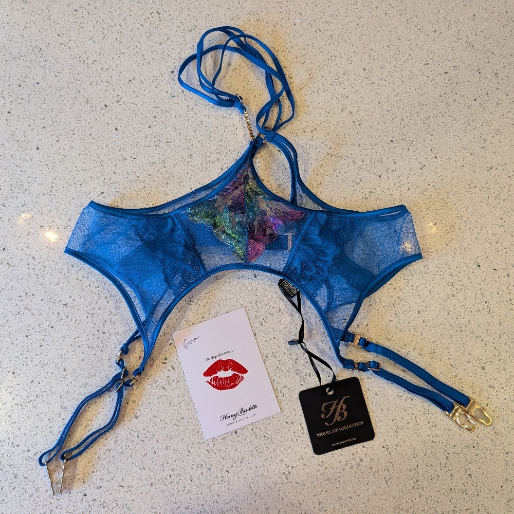 Honey Birdette Delphine suspenders size M - Picture 2 of 5